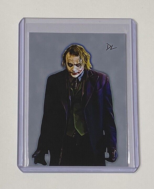 The Joker Limited Edition Artist Signed Heath Ledger Batman Card 7/10