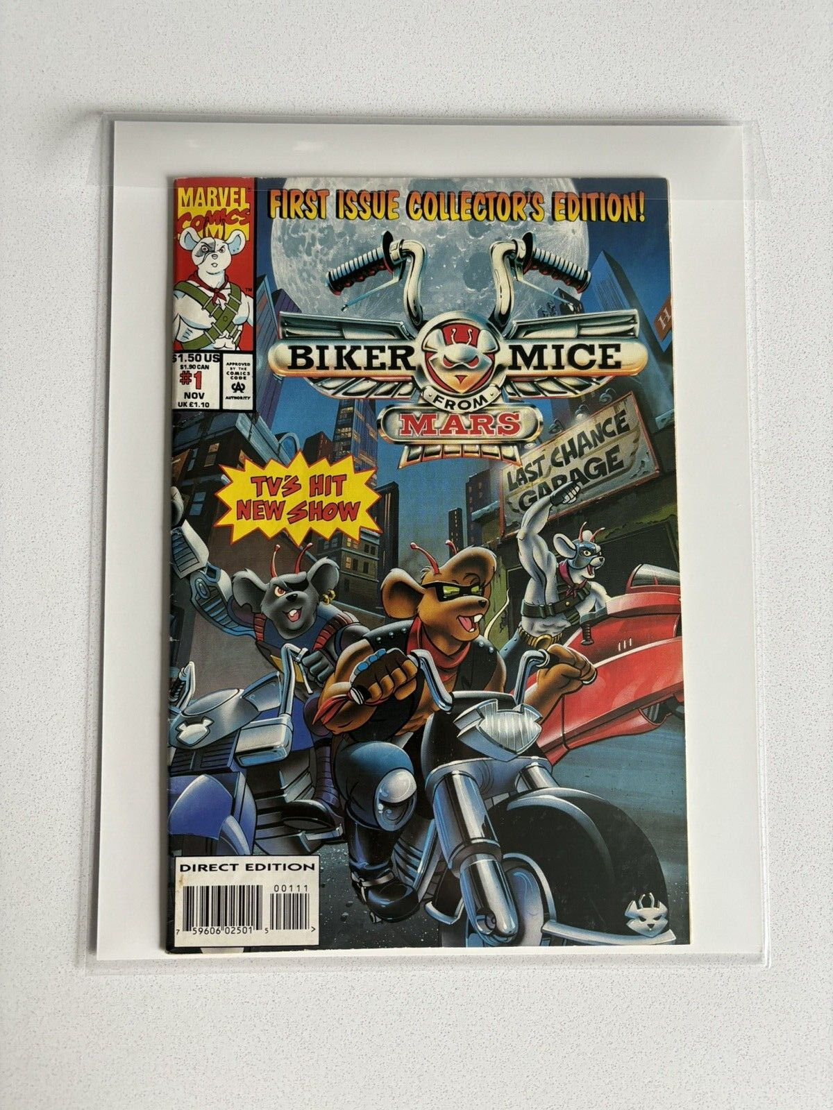 Biker Mice From Mars #1 1993 Marvel Comics Direct Edition First Appearance