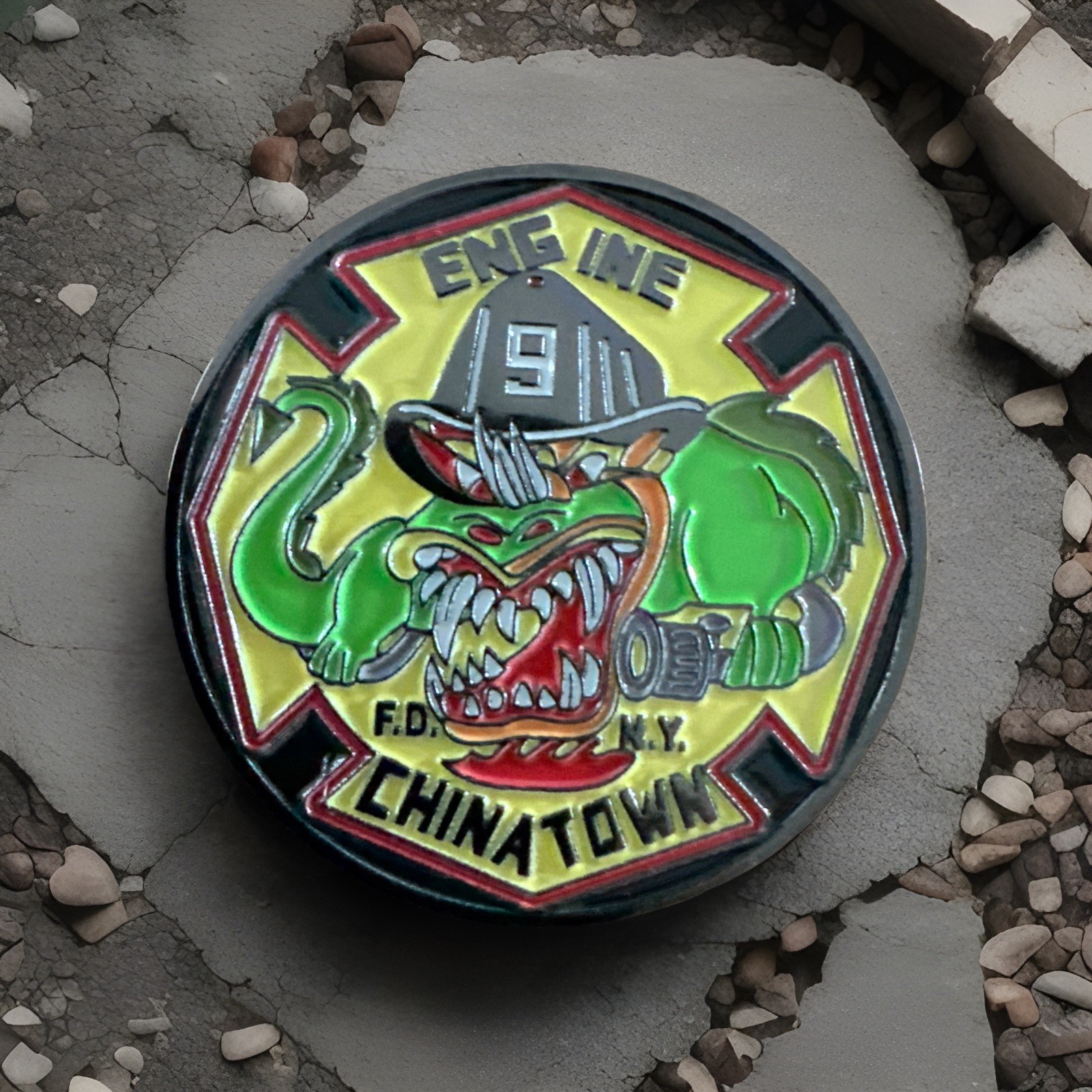 FDNY Ladder 6 & Engine 9 Challenge Coins - Chinatown Dragons 2 Coin Set FDNY Ladder 6 & Engine 9 Challenge Coins - Chinatown Dragons 2 Coin Set