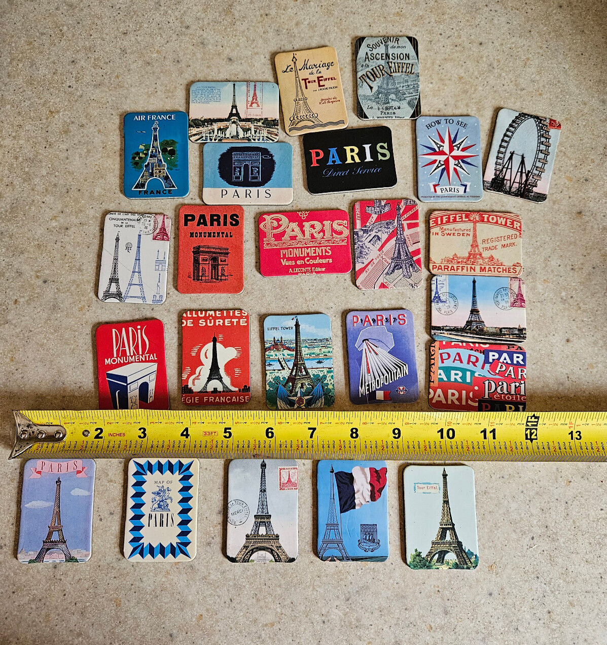 Lot of 24 Wonderfull Cavallini Paris France Fridge Magnets