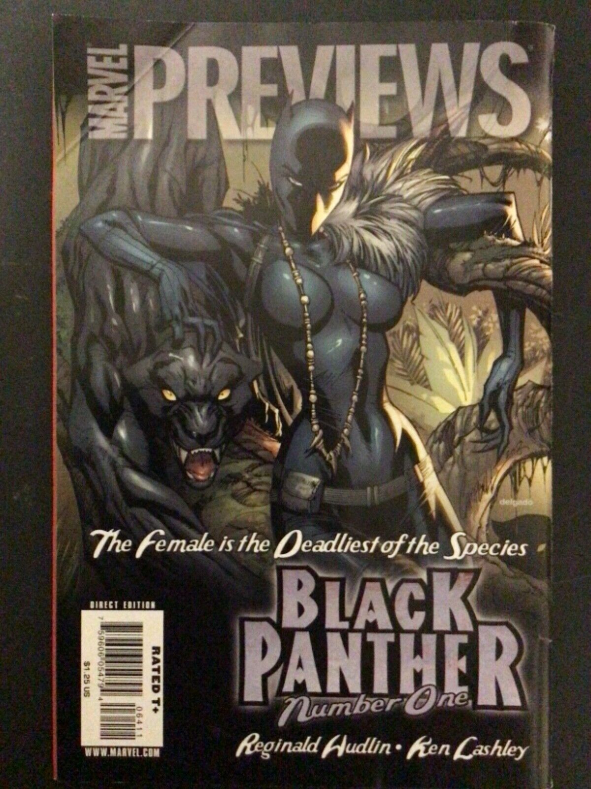 Marvel Previews #64, 2008 Shuri Black Panther Cover  2009 Comic Preview VG