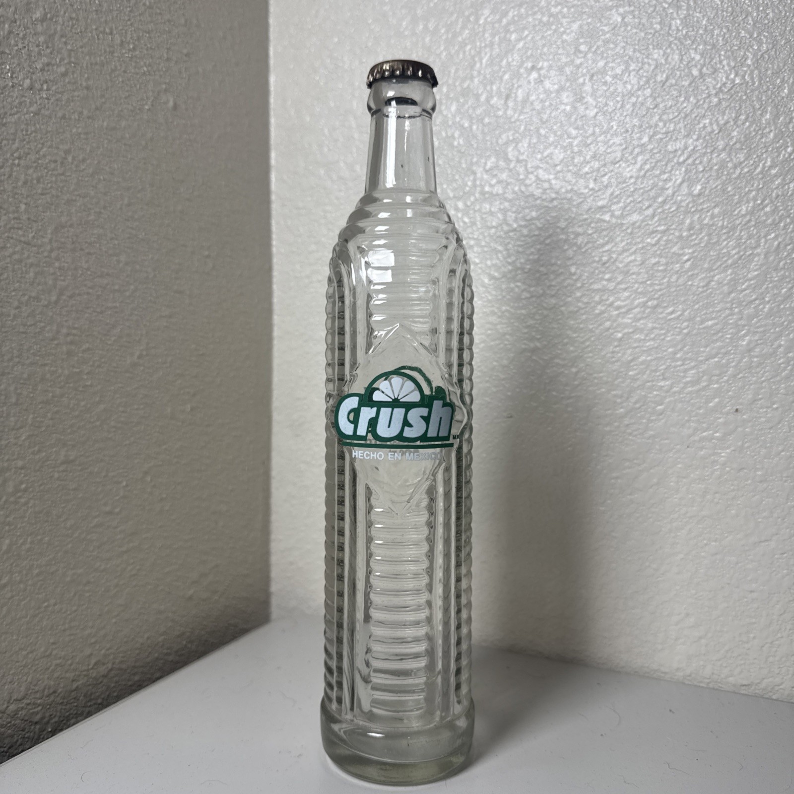 Vintage Antique Orange Crush Co. Ribbed Bottle Hecho En Mexico With Original Cap