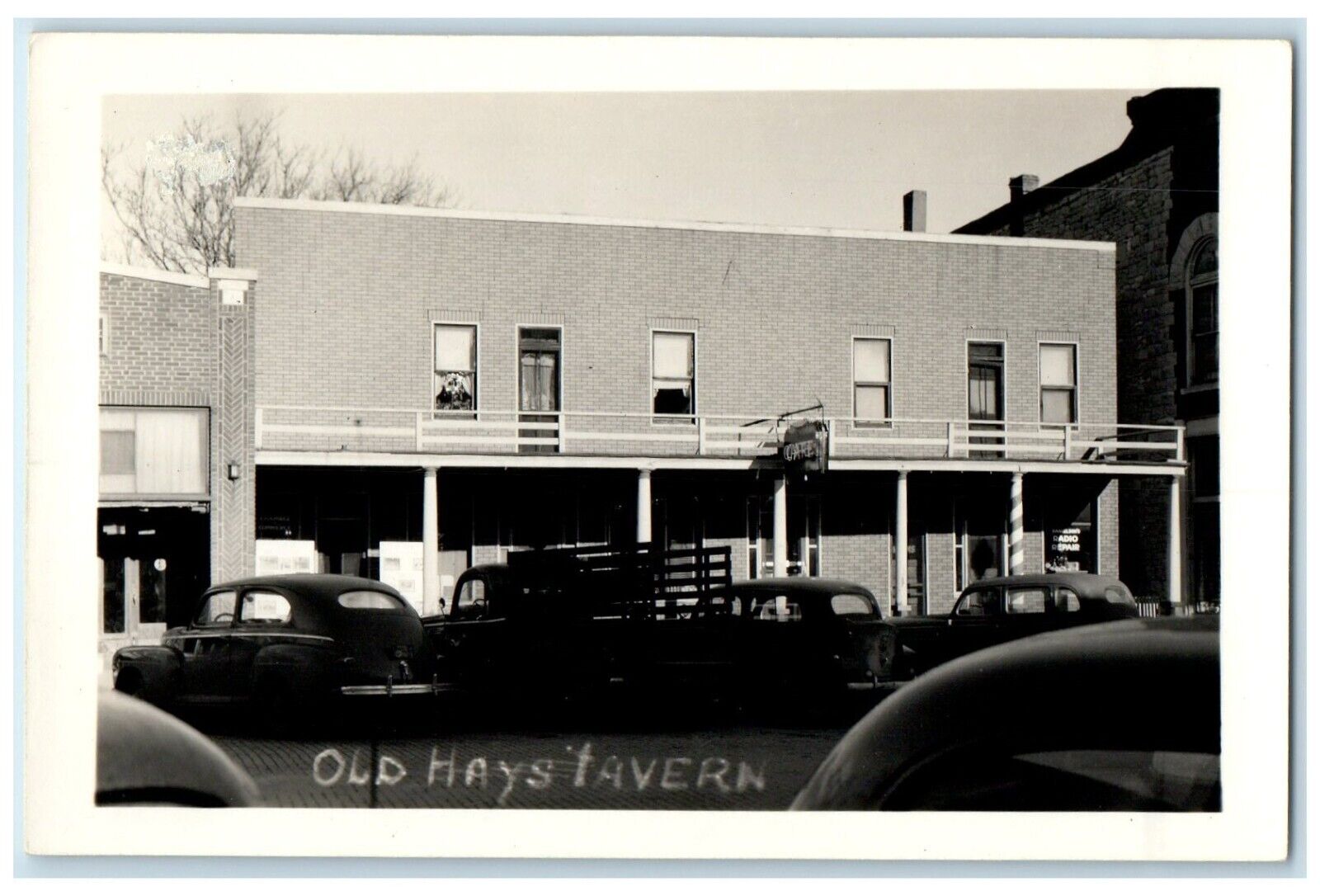 c1950's Old Hays Tavern Cafe Cars Grove Kansas KS RPPC Photo Antique Postcard