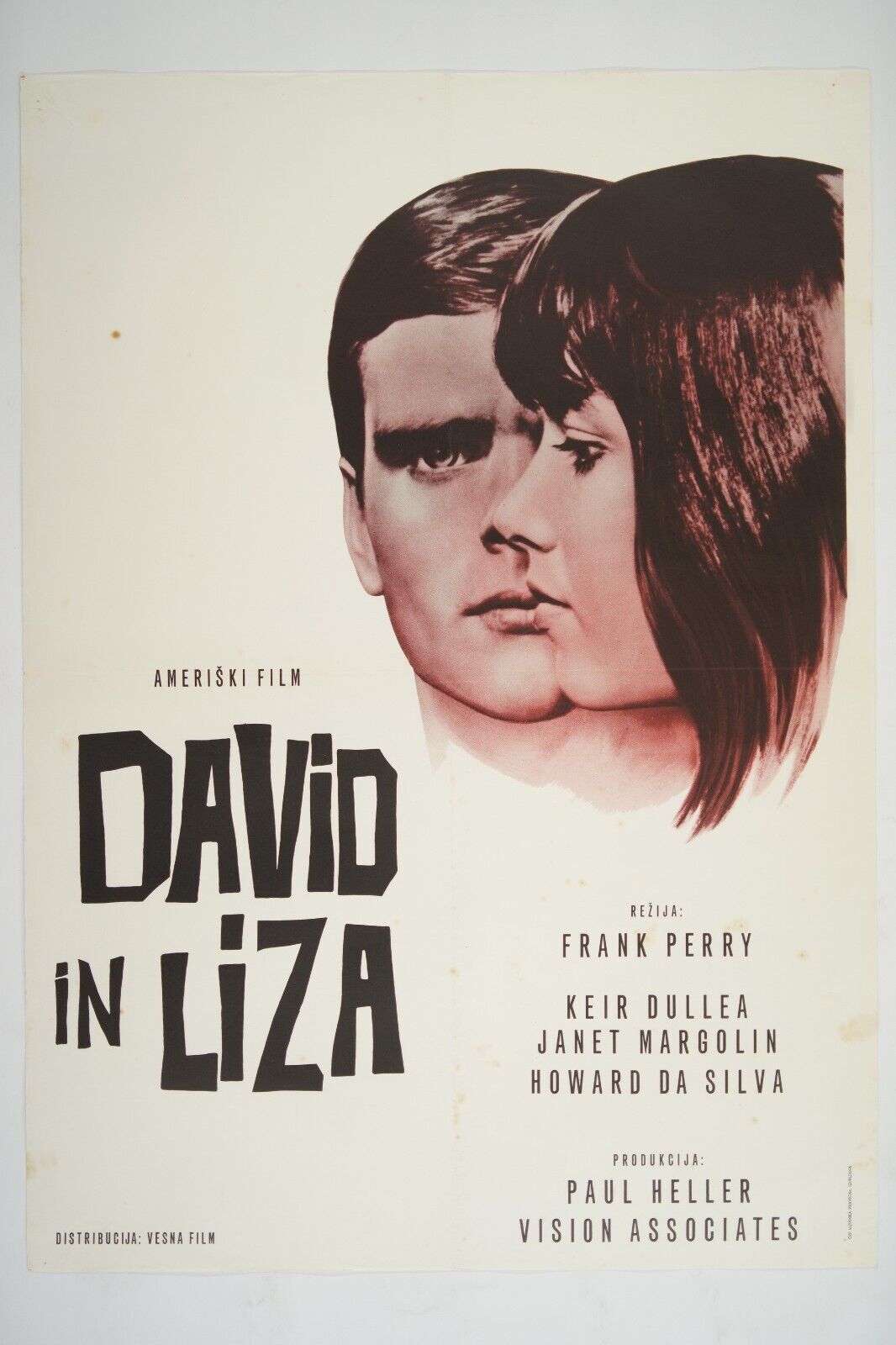 DAVID AND LISA exYU movie poster 1962 KEIR DULLEA & JANET MARGOLIN FRANK PERRY