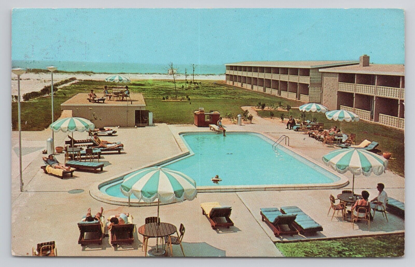Postcard Coronado Motor Hotel Fort Walton Beach Florida 1966