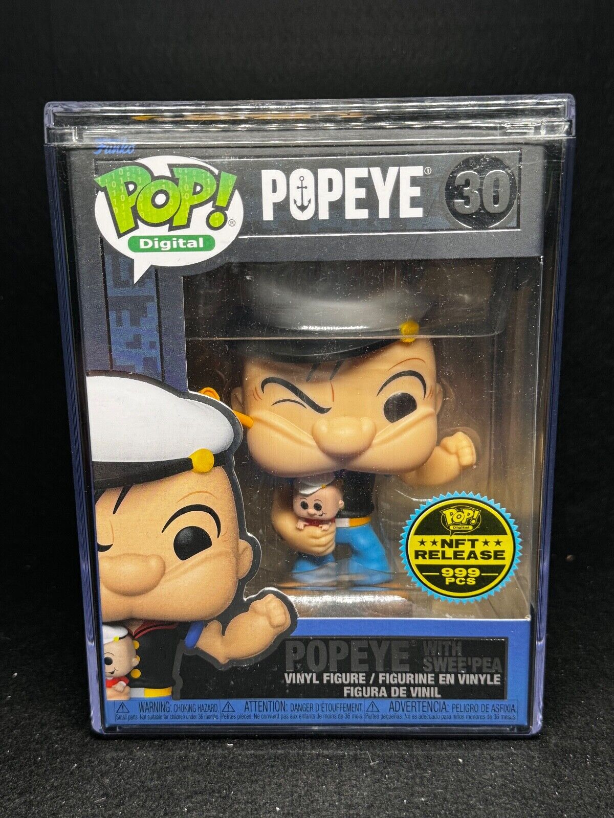 Funko Pop Vinyl: Popeye- Popeye with Swee'Pea #30 (Digital Pop Release) - N FT