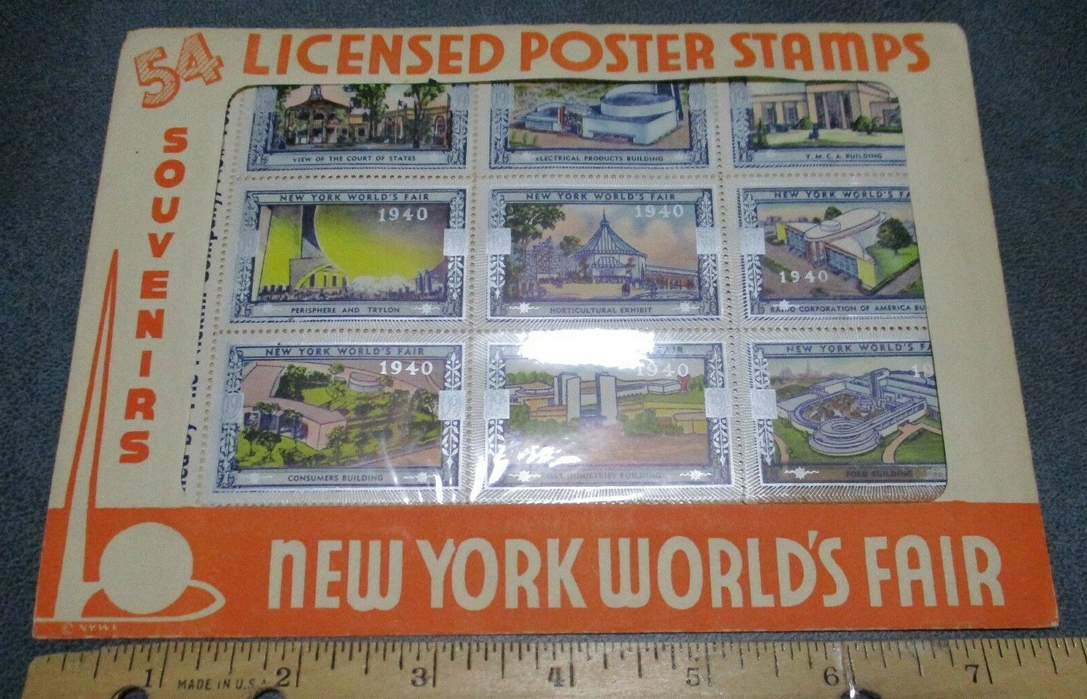 1940 New York World's Fair 54 Officially Licensed Poster Stamps NYC NYWF Unused 1940 New York World's Fair 54 Officially Licensed Poster Stamps NYC NYWF Unused