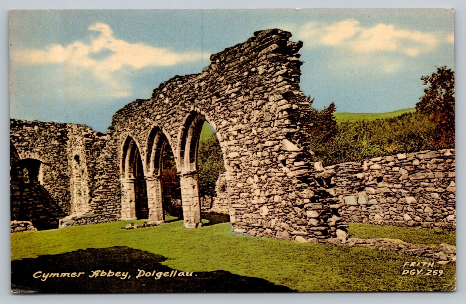 Cymmer Abbey Dolgellau Wales Frith Ruins Air Mail Postcard 1974