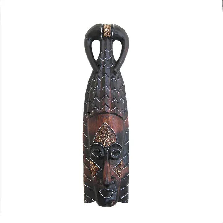 African Tribal Tiki Mask Wooden Wall -African Goods -African American Home Decor