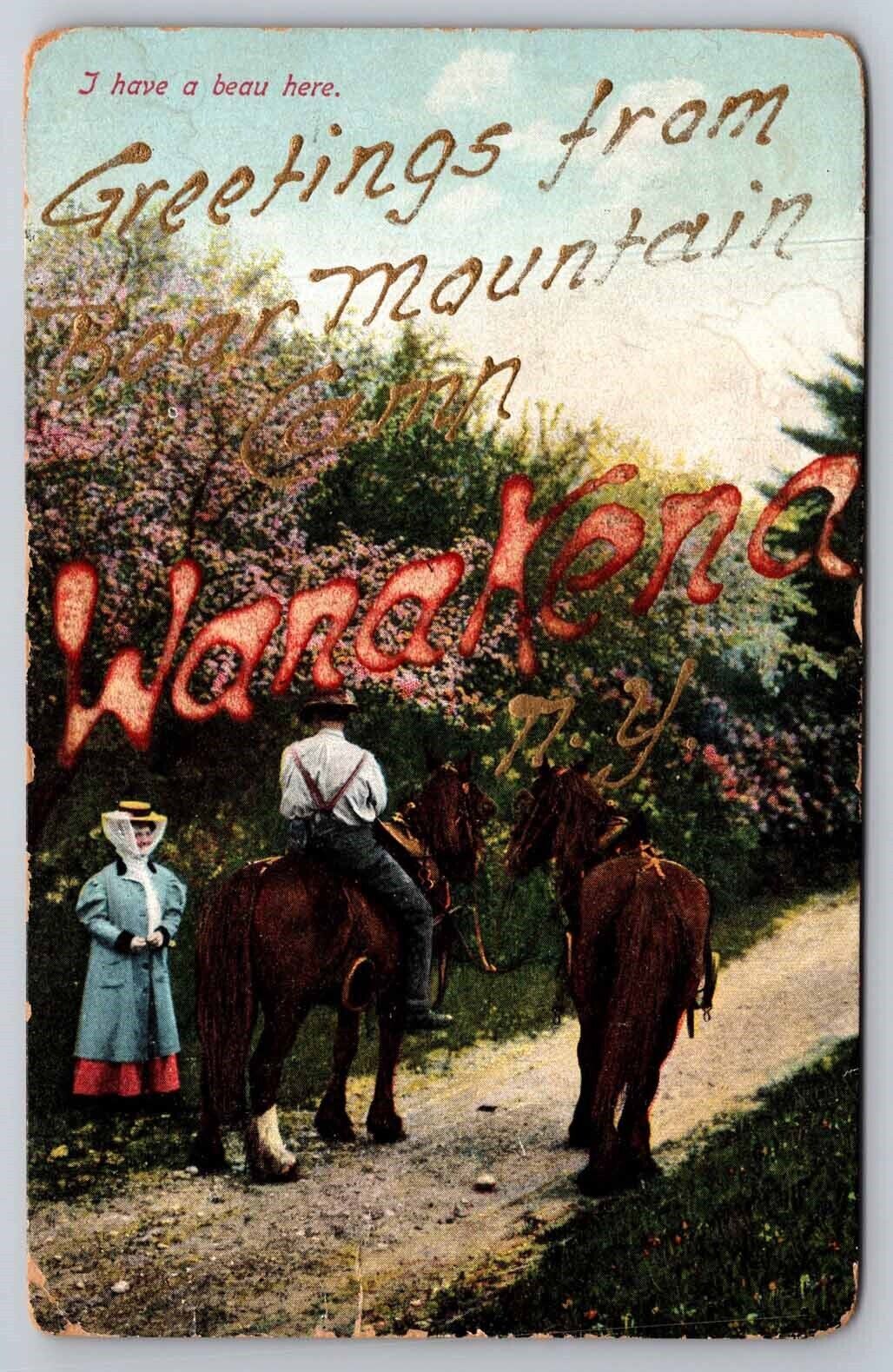 eStampsNet - Greetings from Bear Mountain NY Wanakena c1917 Postcard 
