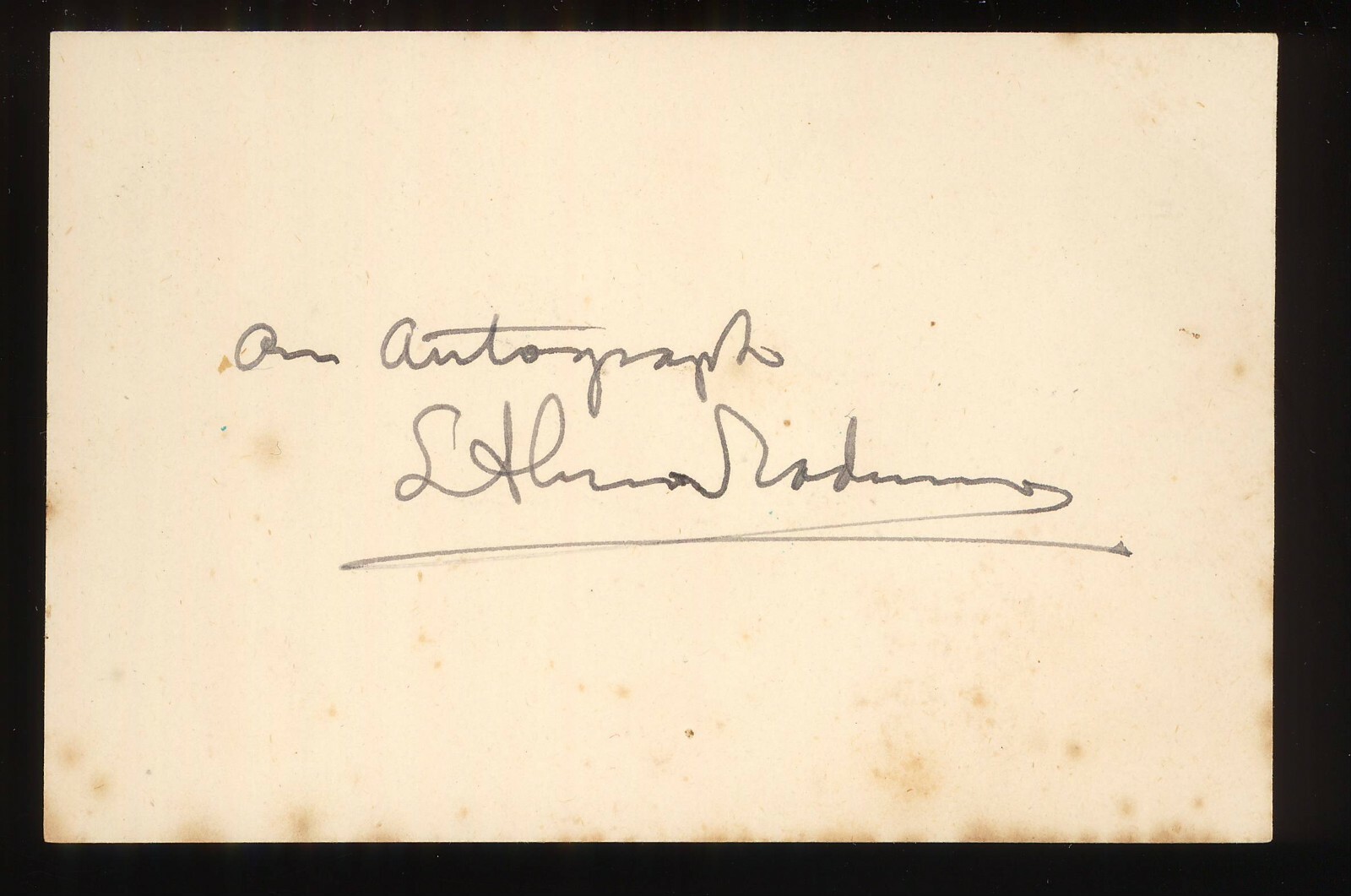 Lawrence Alma-Tadema Signed Auto Autograph 6cm x 9.2cm JSA Certified Lawrence Alma-Tadema Signed Auto Autograph 6cm x 9.2cm JSA Certified