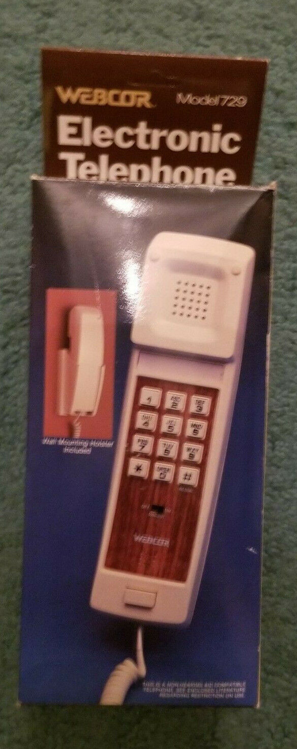 Vintage Webcor Electric Wall hanging Phone Model 729 New In Box