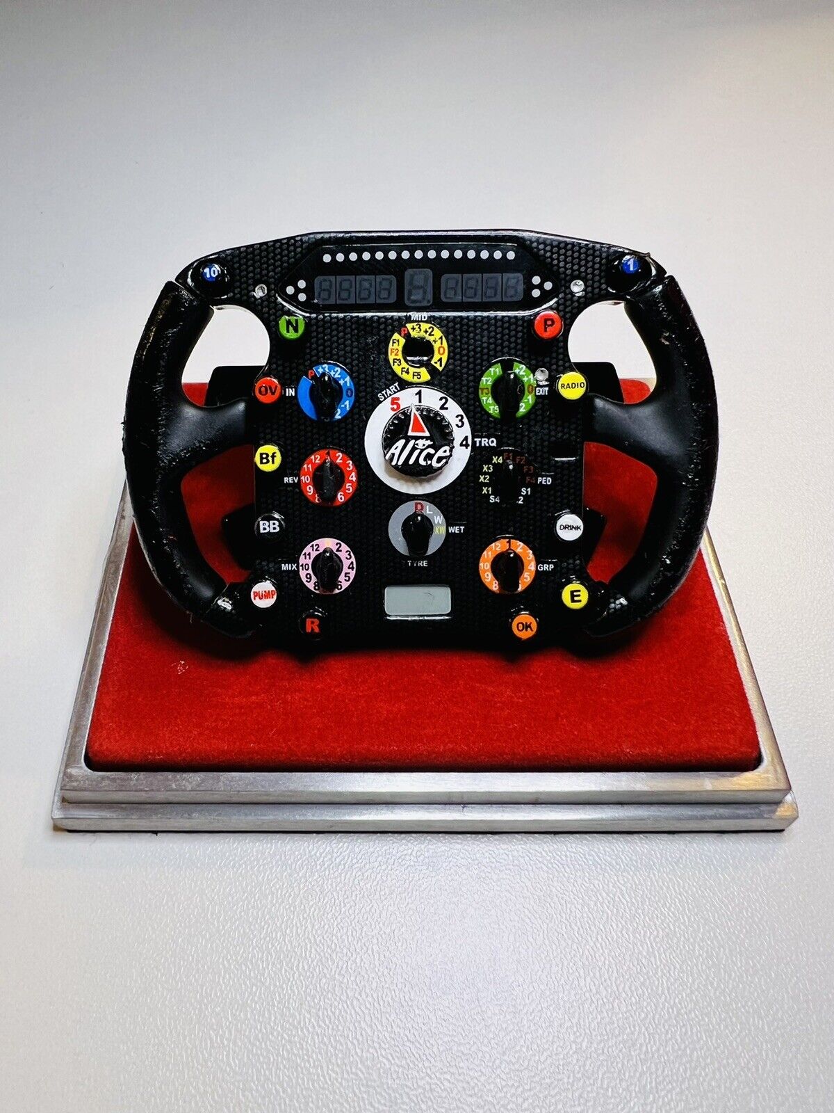 Display model of 1/4 Ferrari F2008 steering wheel manufactured by Amalgam