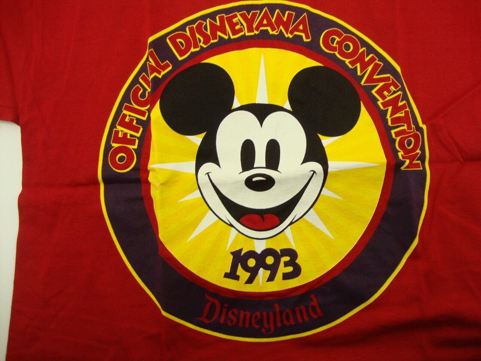 Vintage 90s Disneyana Disneyland Convention T Shirt 1993 Large New Mickey Mouse