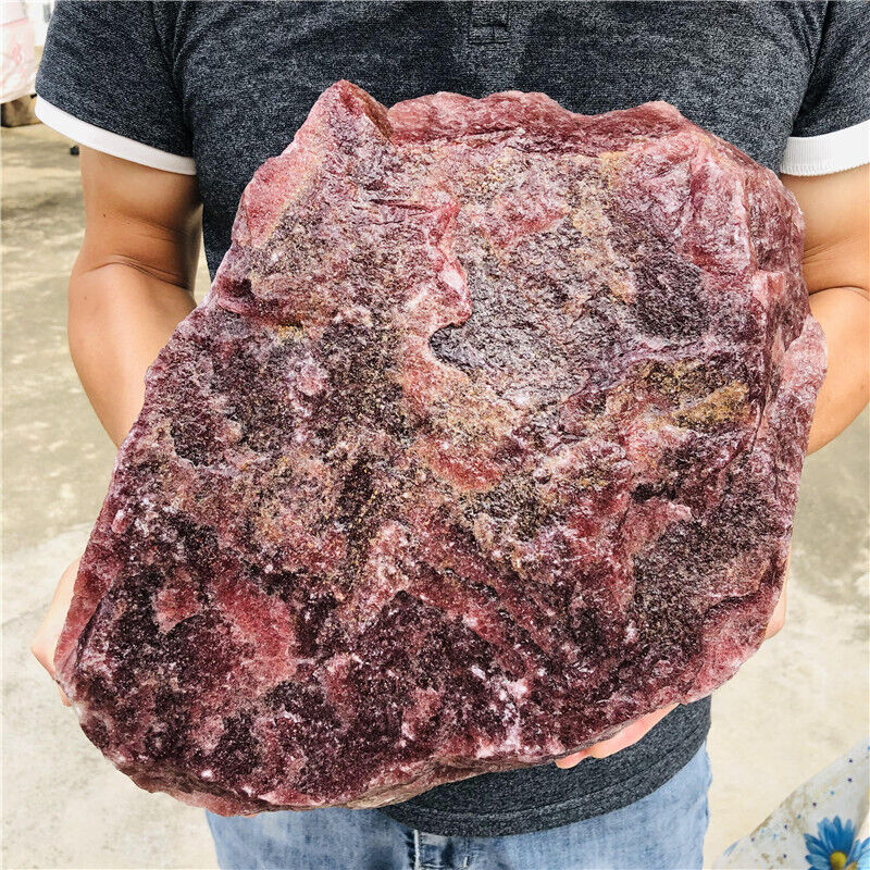 30LB Large Natural Rough Strawberry Quartz Crystal Mineral Specimen Raw Stone