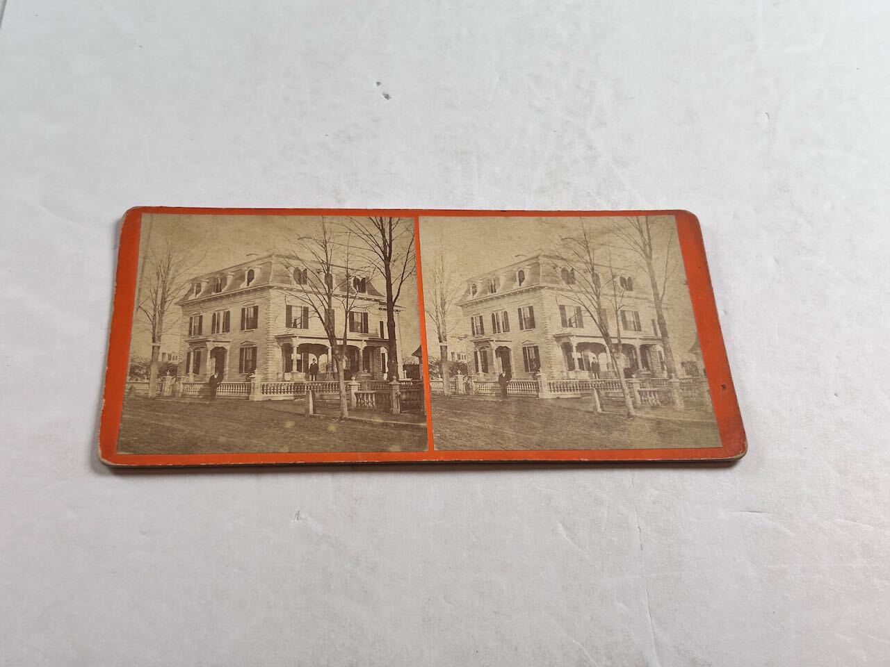 Stereoview Photo Residence of Thos J Clark Maine? Stereoview Photo Residence of Thos J Clark Maine?