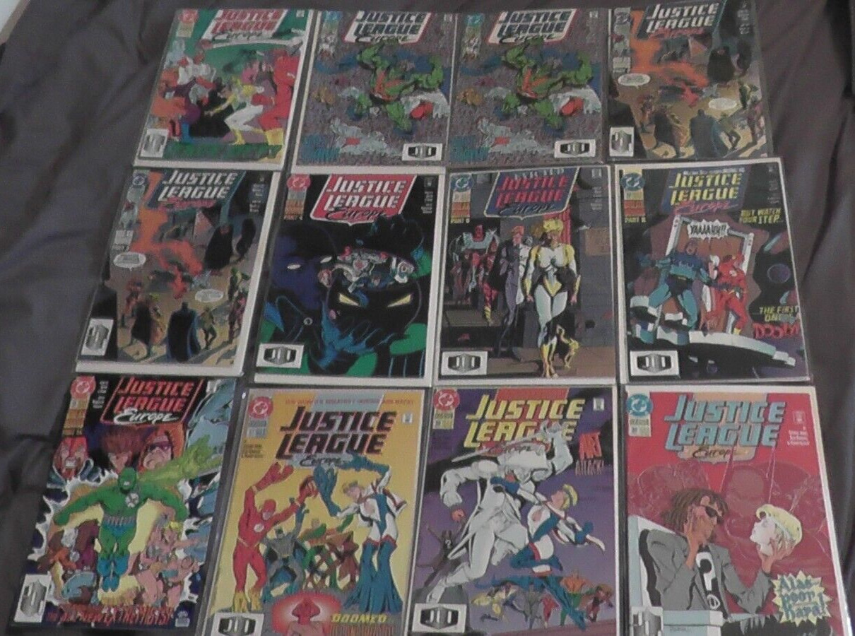 lot of 12 vintage justice league europe comics dc 27-39