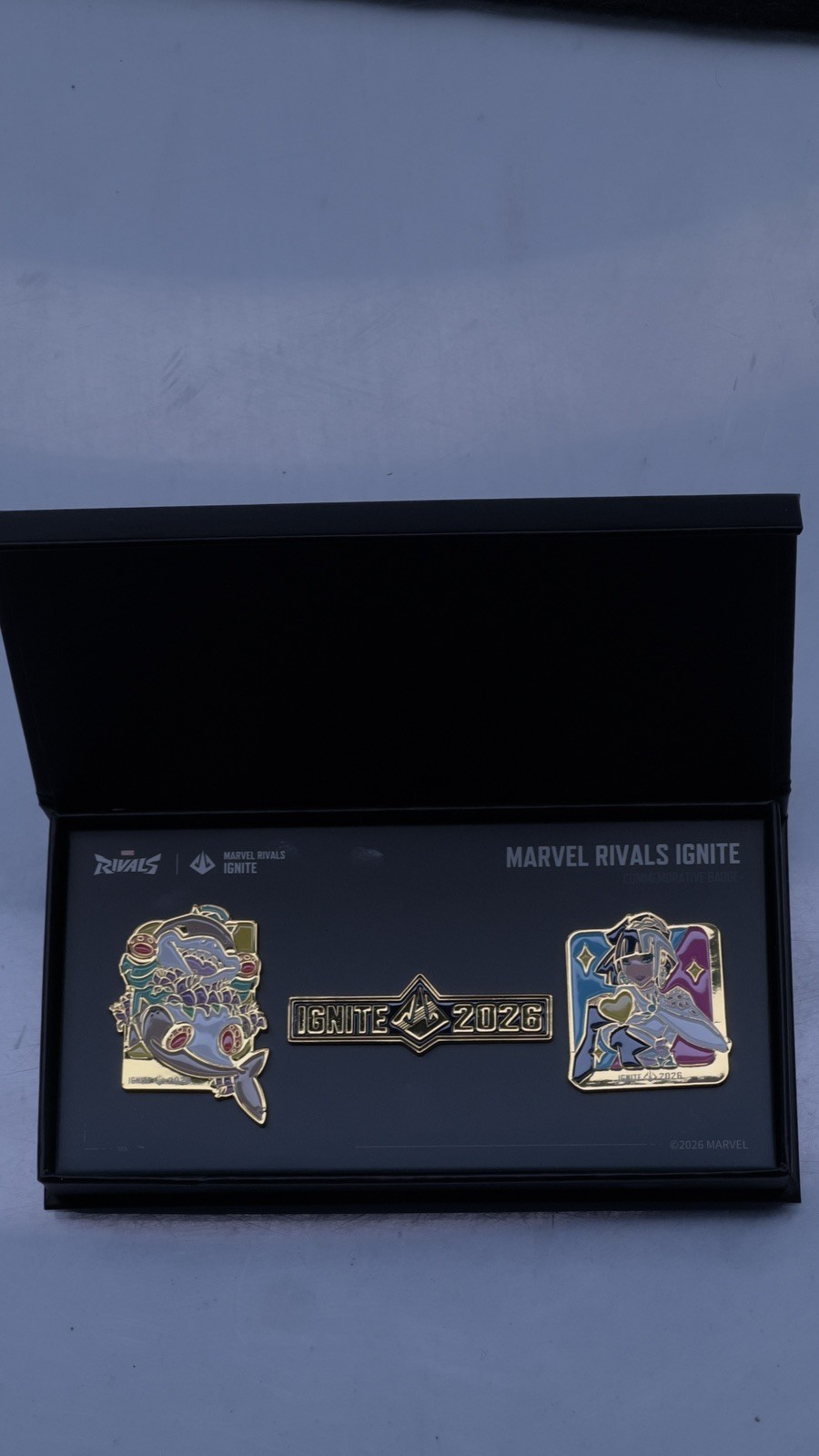 Marvel Rivals IGNITE Exclusive Jeff the Land Shark & Luna Snow Pin Set Marvel Rivals IGNITE Exclusive Jeff the Land Shark & Luna Snow Pin Set