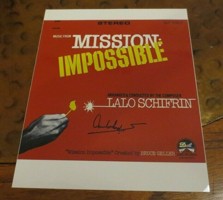 Lalo Schifrin composer signed autographed photo Mission Impossible Theme Song