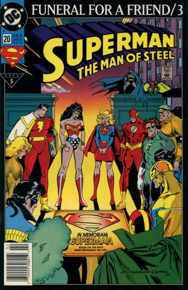 Superman: The Man of Steel #20 Direct Edition Cover (1991-2003) DC Comics