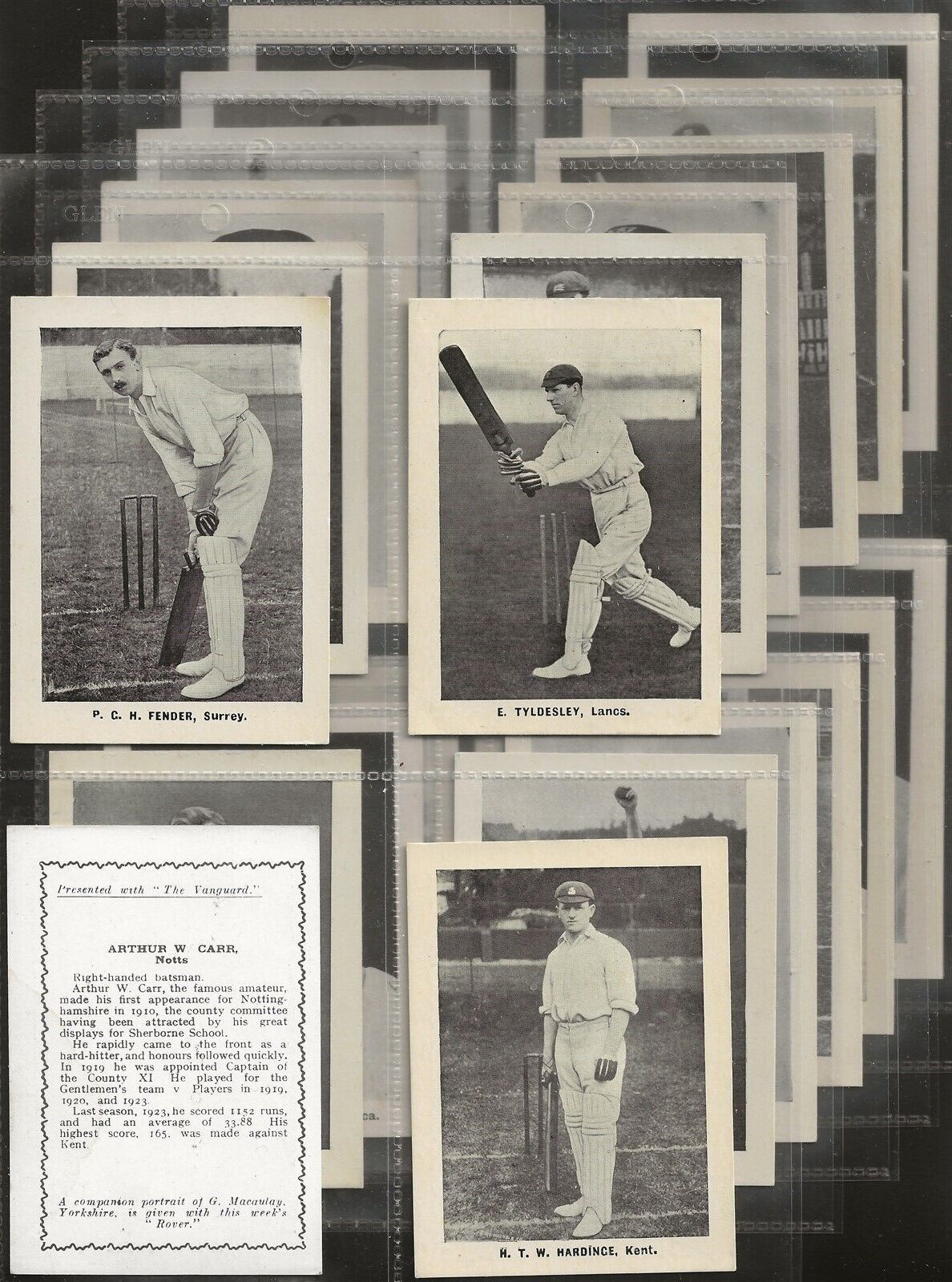THOMSON (DC)-FULL SET- CRICKETERS 1924 (X24 CARDS) ALL SCANNED