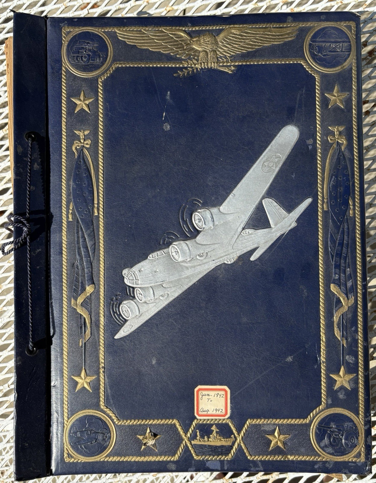 1942 WWII Scrapbook Pacific European Theater Navy Marines Army Air Force 214pp