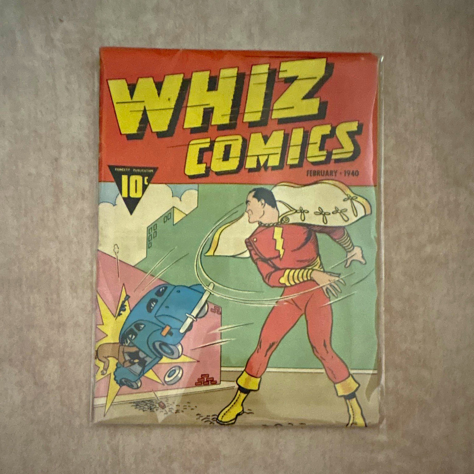 Whiz Comics 10¢ Comic Book February 1940 Golden Age Captain Marvel Issue