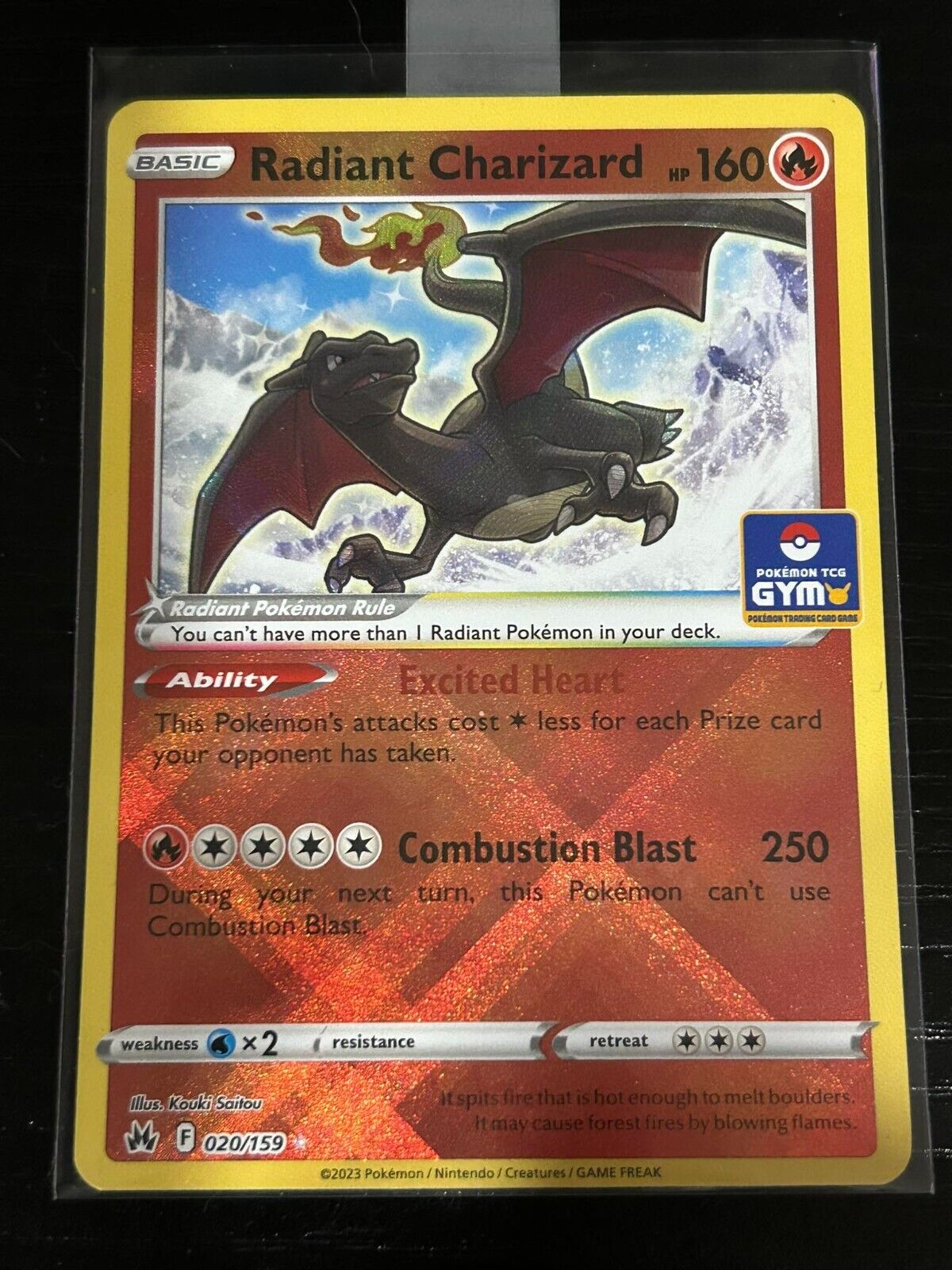 Radiant Charizard ASIA EXCLUSIVE Gym Stamp Promo (NEAR MINT) [020/159]
