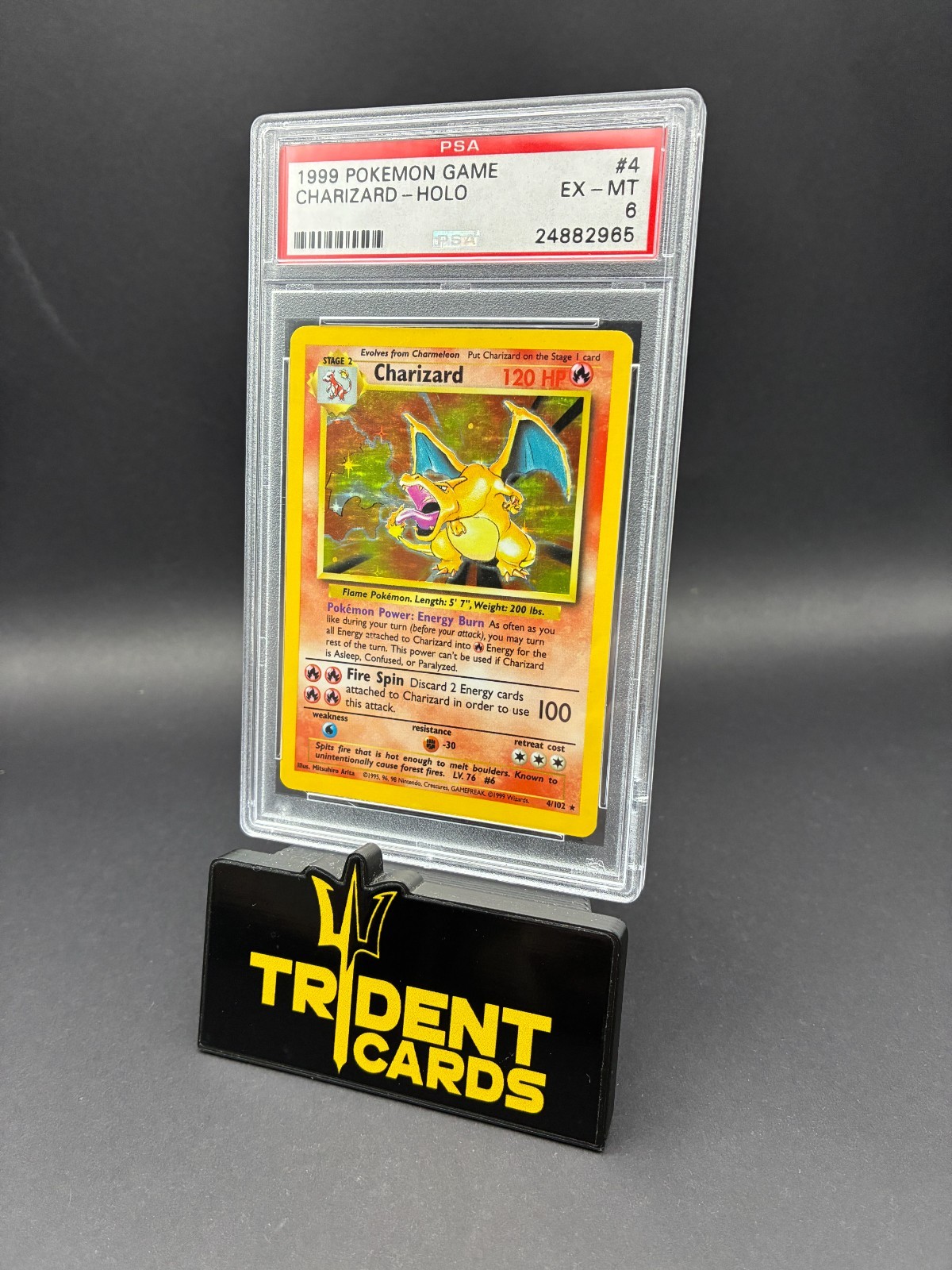 1999 POKEMON GAME #4 CHARIZARD-HOLO PSA 6