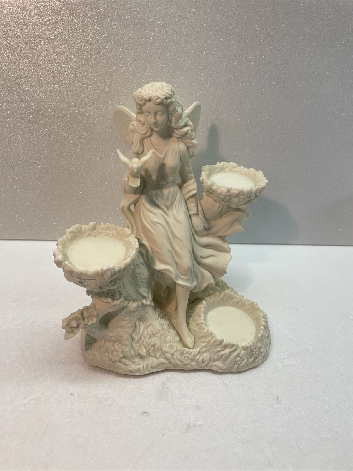 PartyLite P7298 Ariana's Garden Fairy Statue Tea Light Candle Holder w/box Retir