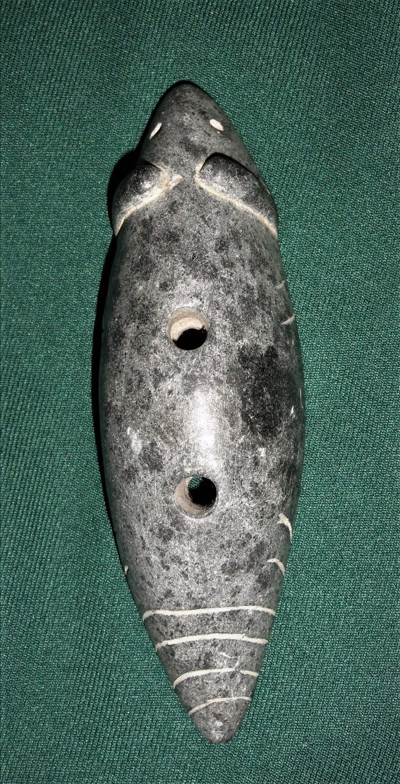 Authentic Hopewell Mouse or Rodent Effigy Boatstone, MUSEUM PIECE