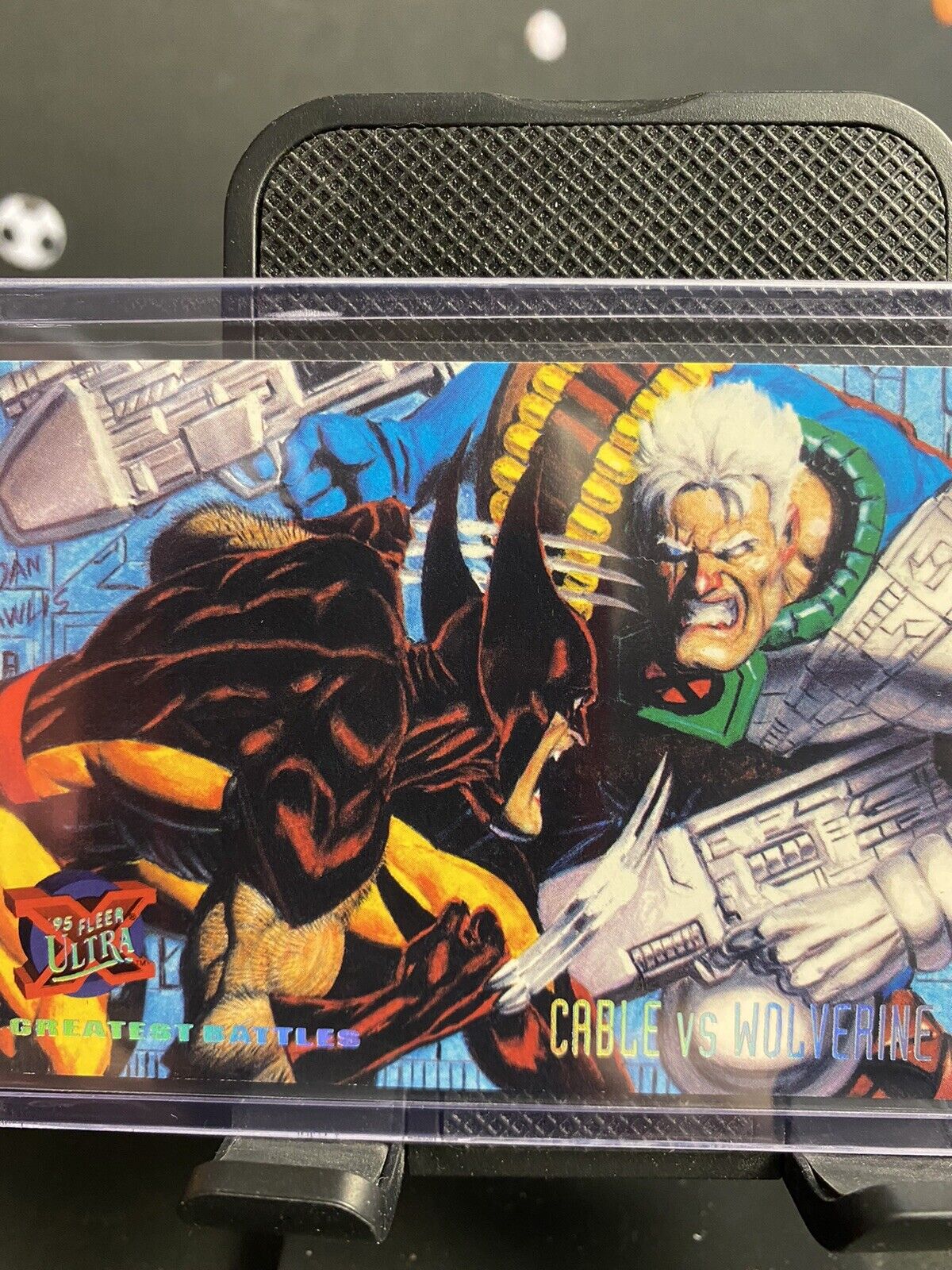 1994 \'95 Fleer Ultra X-Men Greatest Battles Cable vs Wolverine #129