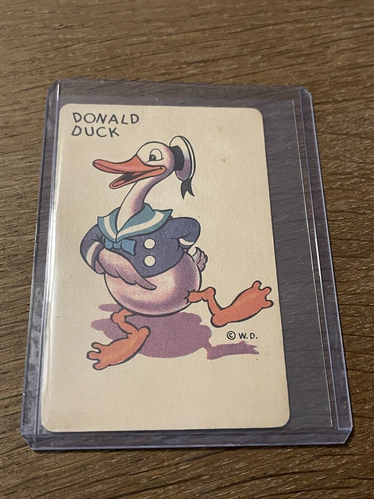 1935 WHITMAN WALT DISNEY PRODUCTIONS 🎥 DONALD DUCK CARD GAME PLAYING CARD