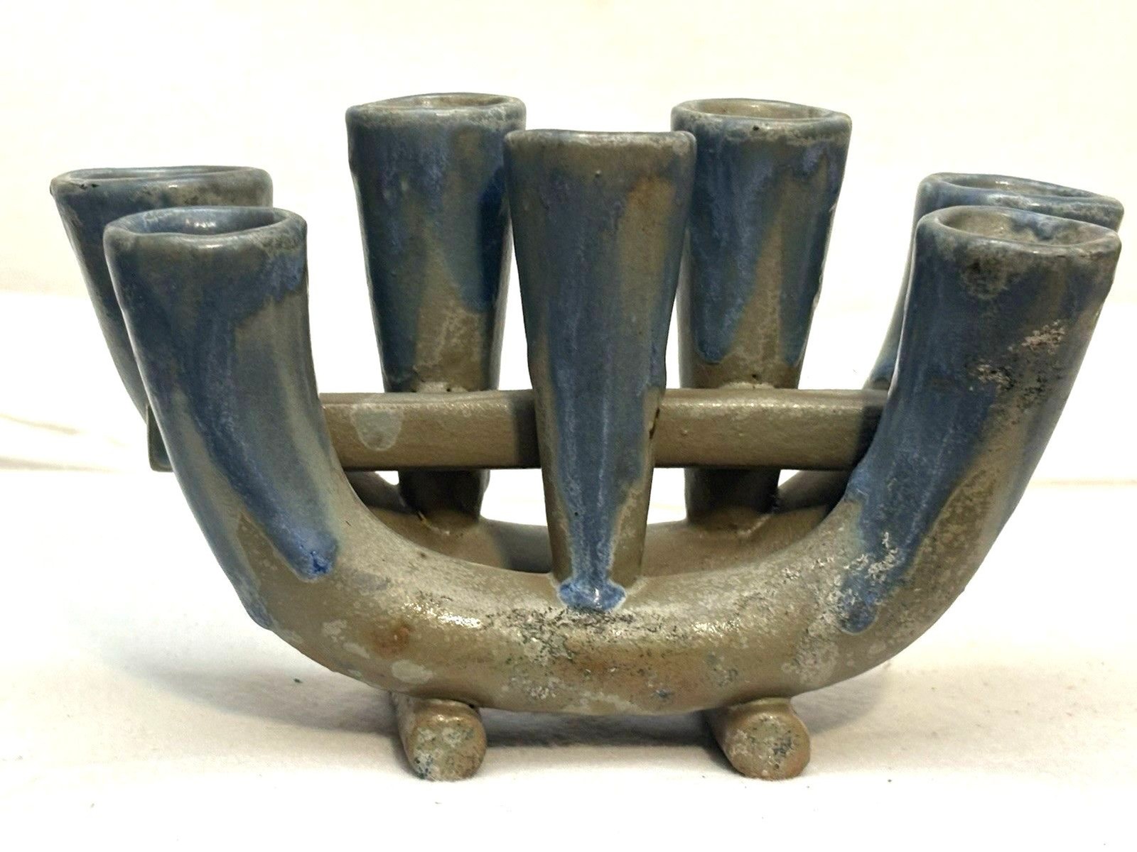 Charles Greber Pottery Candle Holder 1930s Art Deco French Gres Flamme 7 Tube Charles Greber Pottery Candle Holder 1930s Art Deco French Gres Flamme 7 Tube