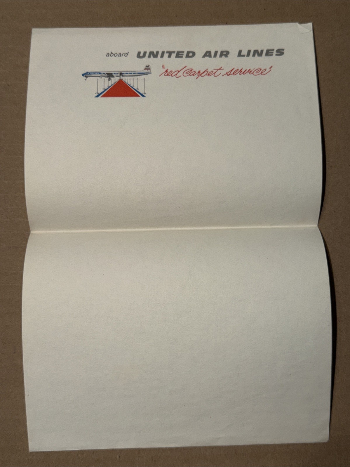 Vintage United Air Lines Red Carpet Service Letterhead Airline Aviation Ephemera Vintage United Air Lines Red Carpet Service Letterhead Airline Aviation Ephemera