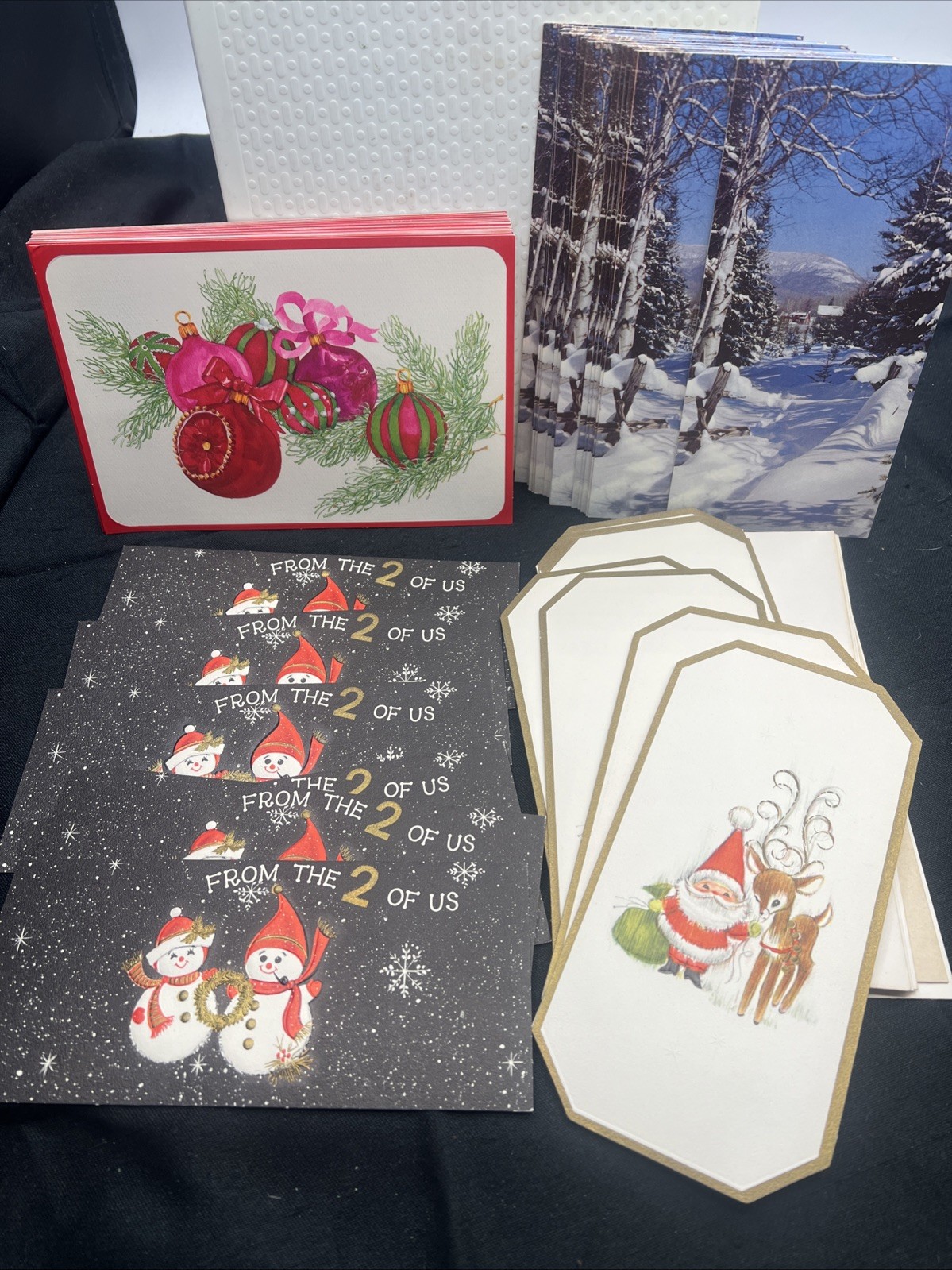 VINTAGE LOT OF 50 Hallmark CHRISTMAS CARD Unused GREETING CARDS Slim Jims Emboss VINTAGE LOT OF 50 Hallmark CHRISTMAS CARD Unused GREETING CARDS Slim Jims Emboss