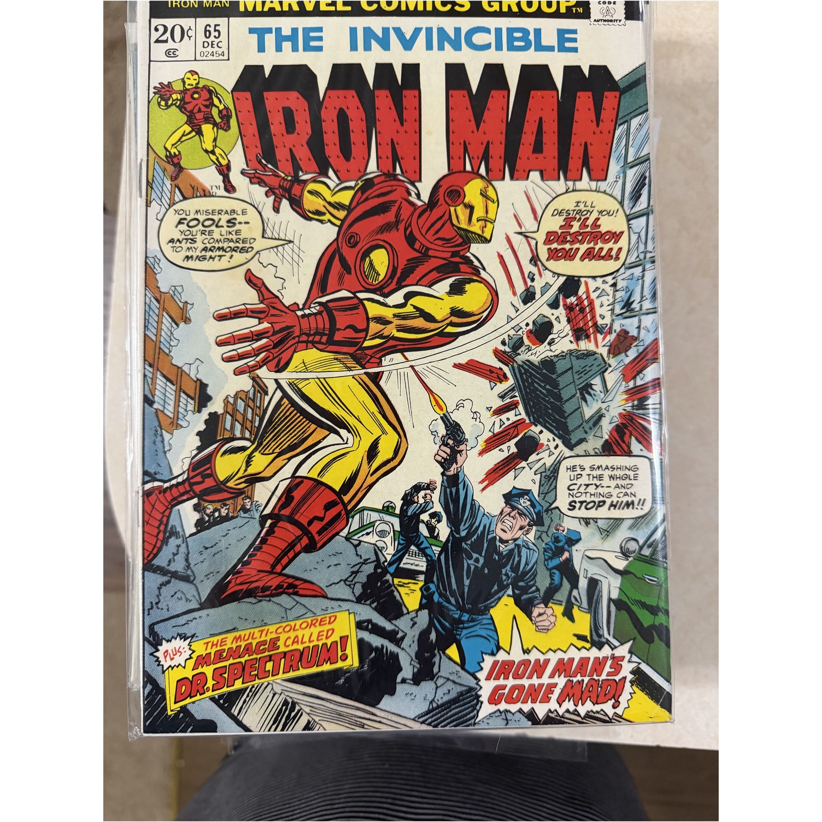 Iron Man #65 120 121 123-127 Marvel Bronze Age Comic Lot of 8