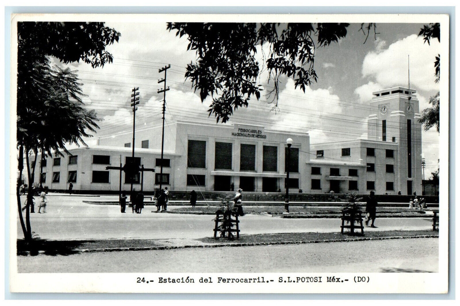 c1950's San Luis Potosi Train Station Mexico Vintage RPPC Photo Postcard