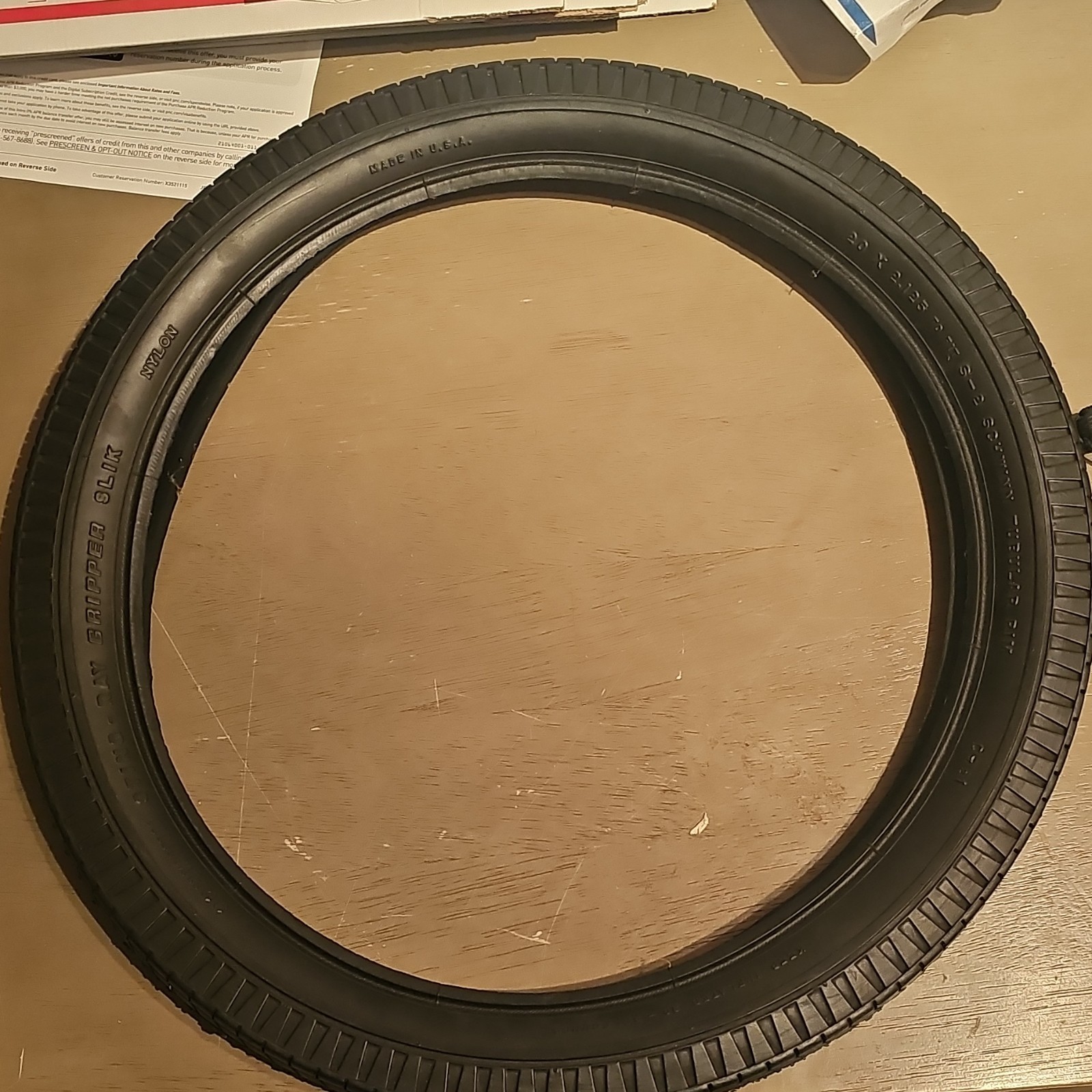 Schwinn Sting-Ray Gripper Slik Vintage Tire 20 x 2.125 Black NOS