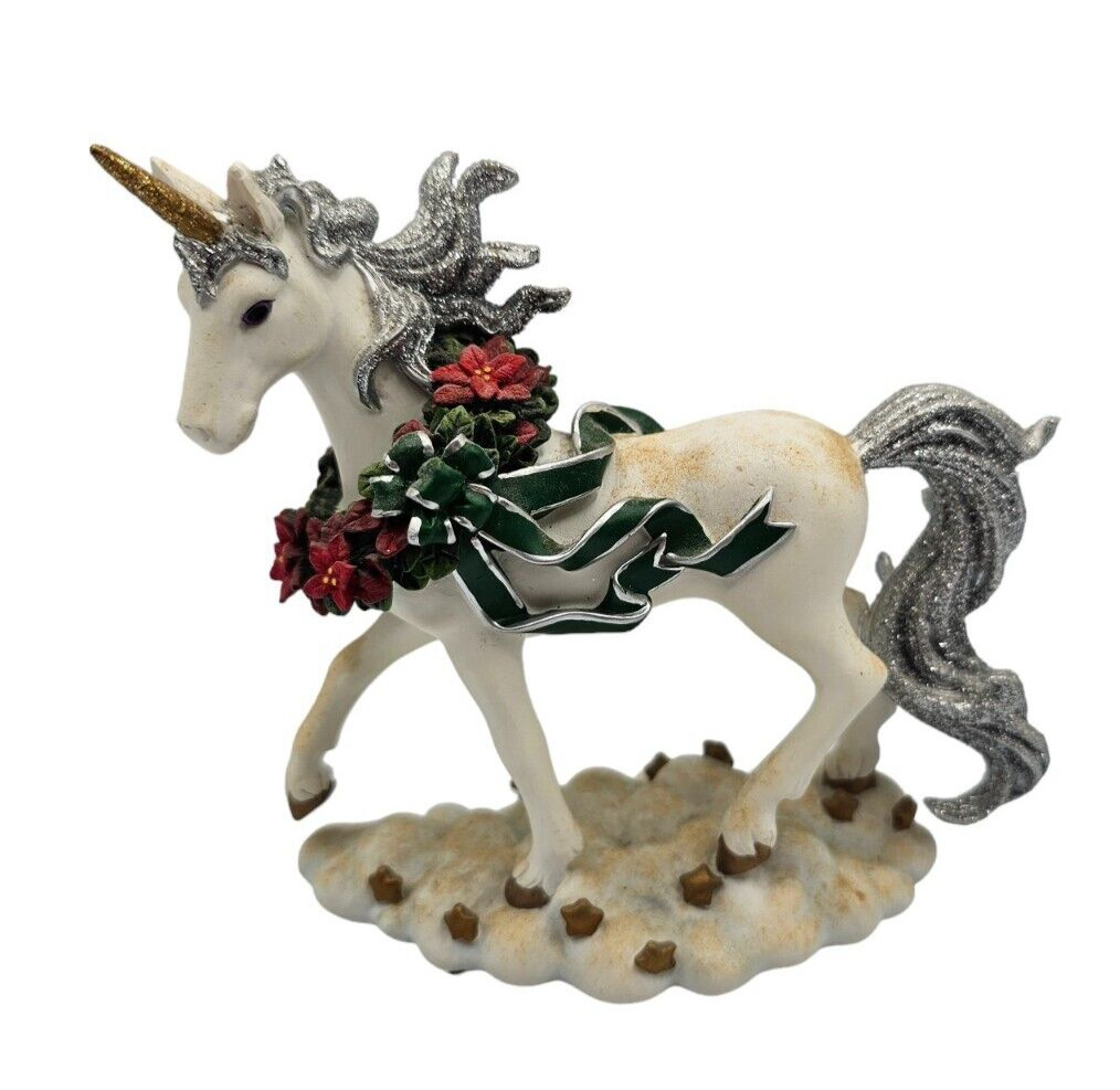 RARE Seasons Greetings Unicorn Collection Figure Christmas LOVE