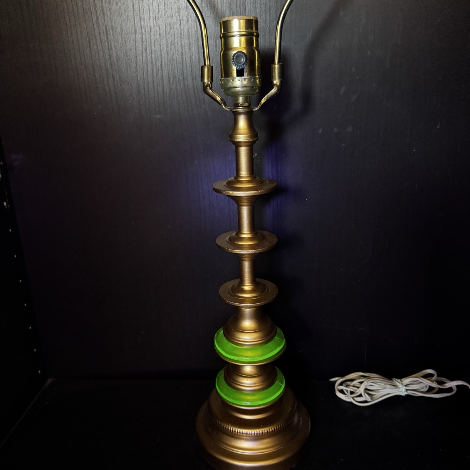 Uranium Glass Lamp Art Deco Style Antique Vintage Custom Build Uranium Glass Lamp Art Deco Style Antique Vintage Custom Build