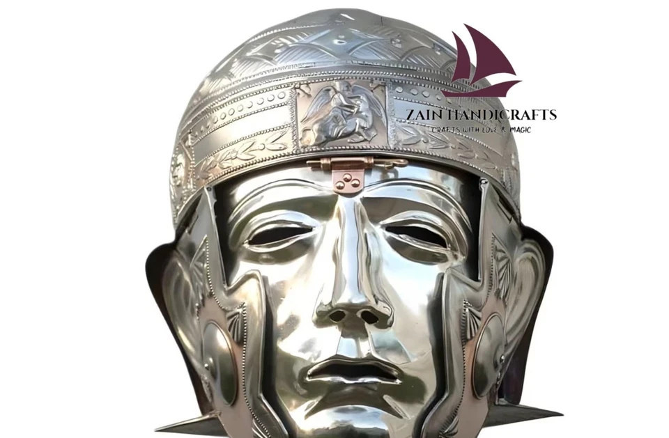 ZAIN Medieval Roman Ancient Cavalry Helmet Face Mask Replica Halloween Armor
