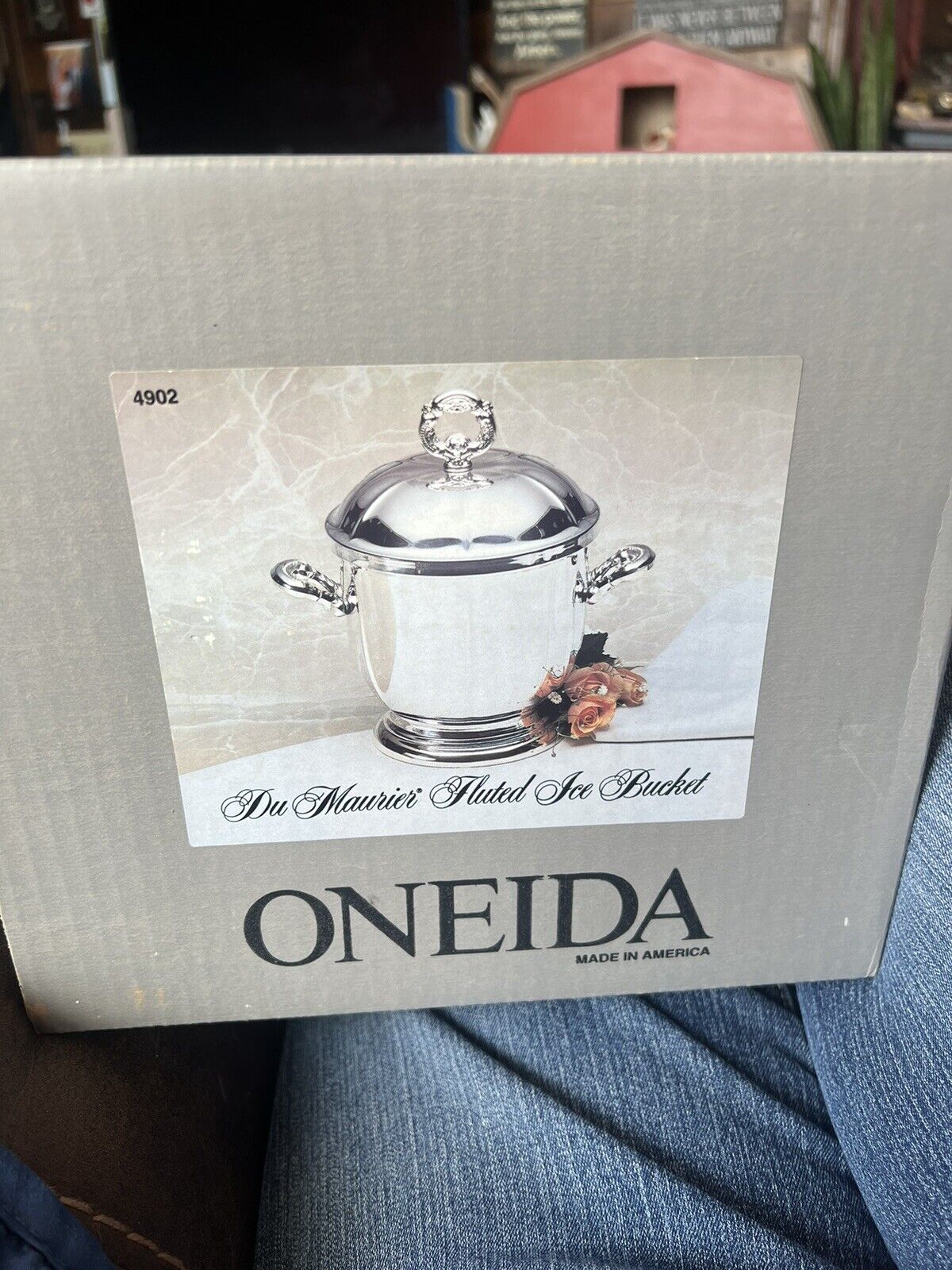 Vintage Oneida Du Maurier Fluted Ice Bucket New In Box From 1994