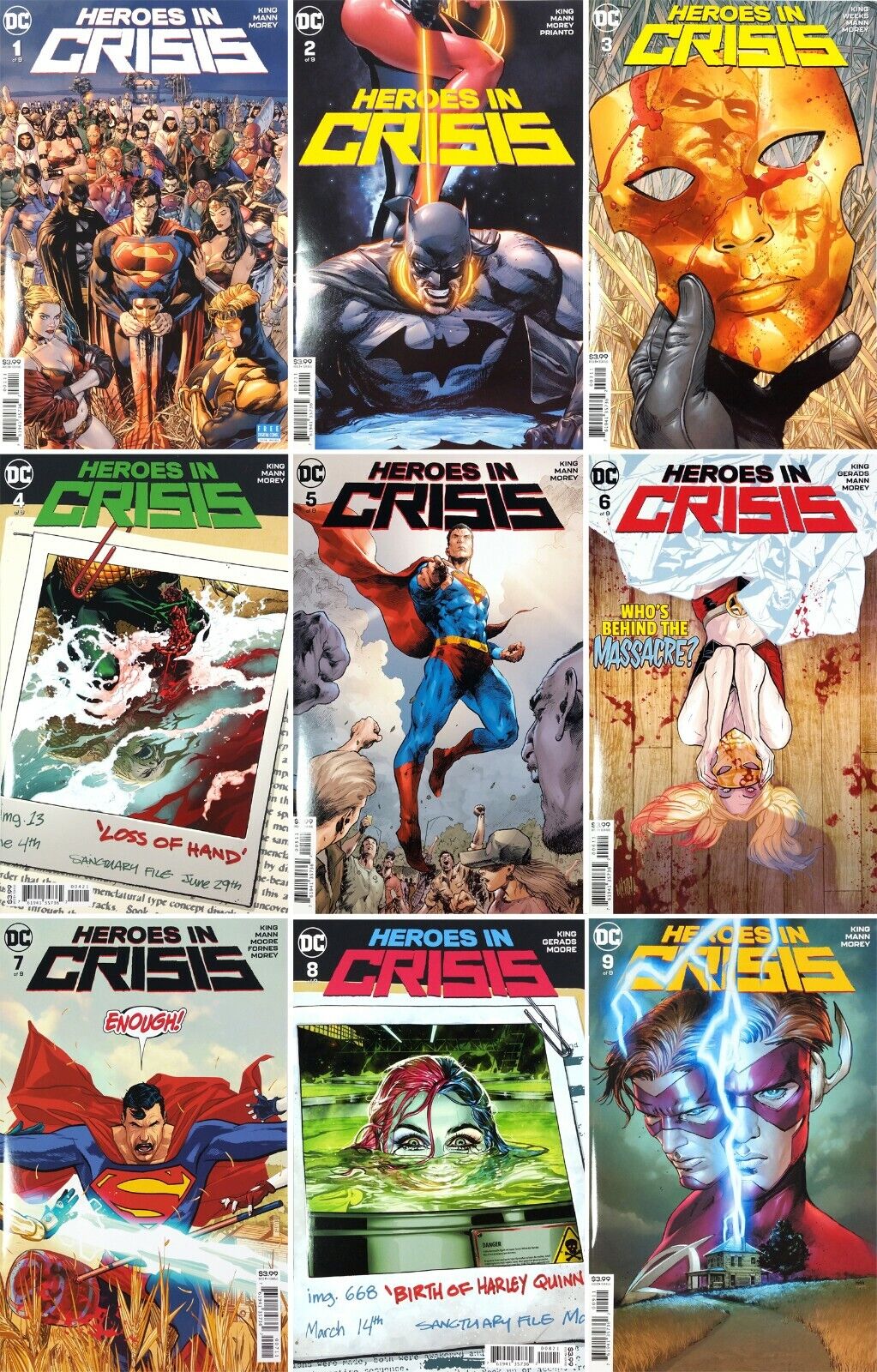 Heroes in Crisis #1 - #9 (2018) DC Comics   Set of 9 Harley Quinn