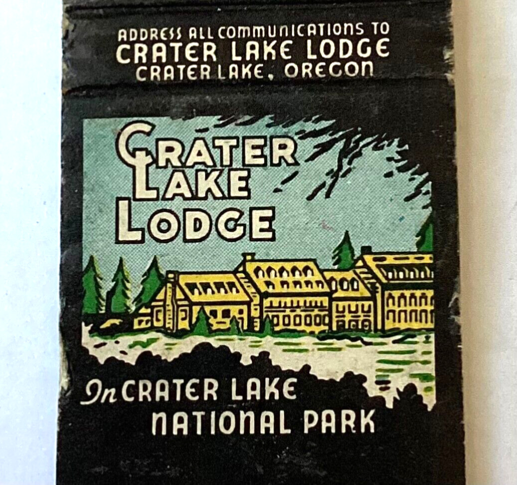 1930’S CRATER LAKE NATIONAL PARK LODGE, OREGON, MATCHBOOK COVER