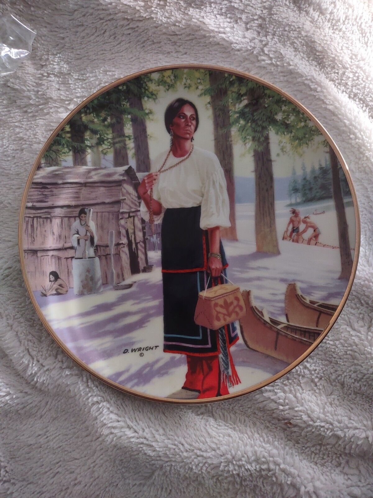 Noble American Indian Women Plate 1989 Lily Of The Mohawks