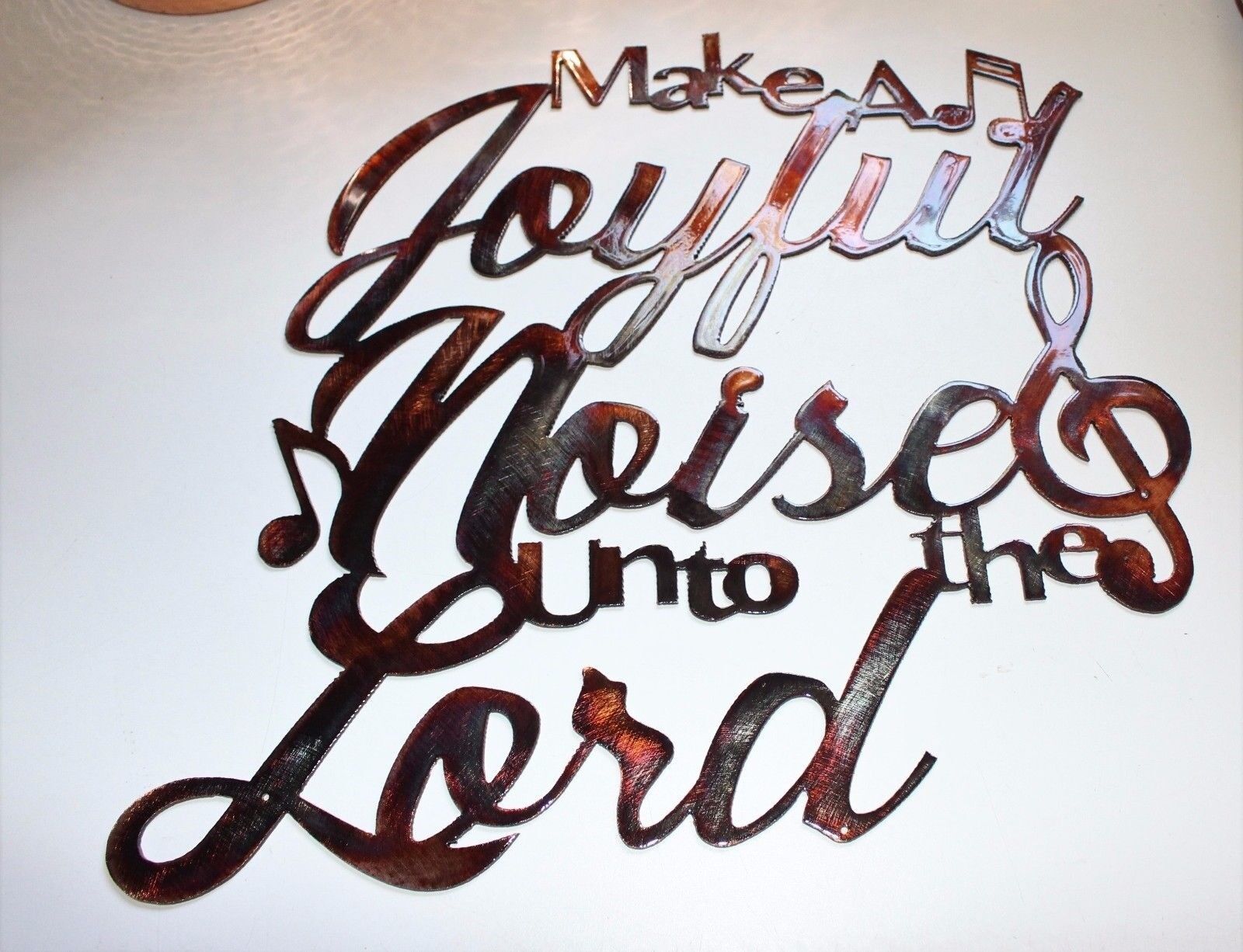 Make A Joyful Noise Unto the Lord Copper/Bronze Plated 16\