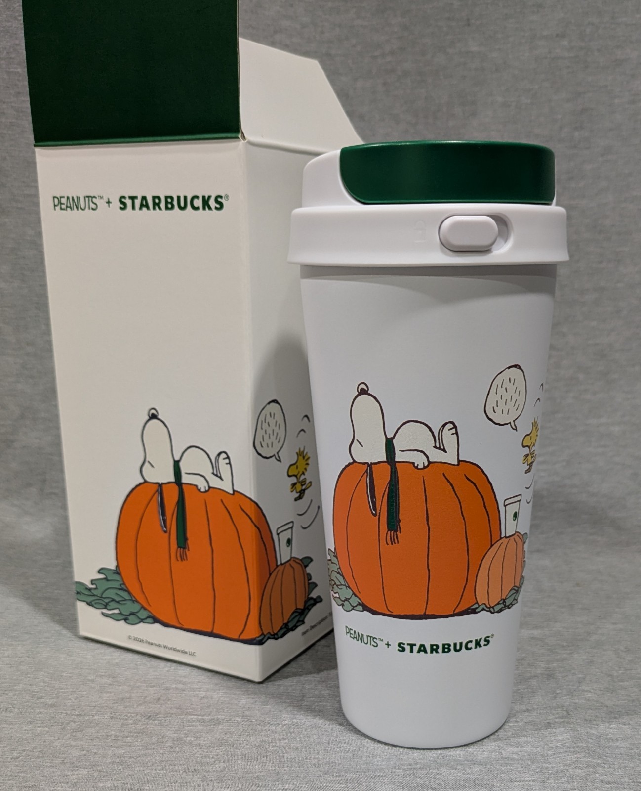 2026 Starbucks + Peanuts Snoopy The Great Pumpkin Stainless Steel 16oz Tumbler