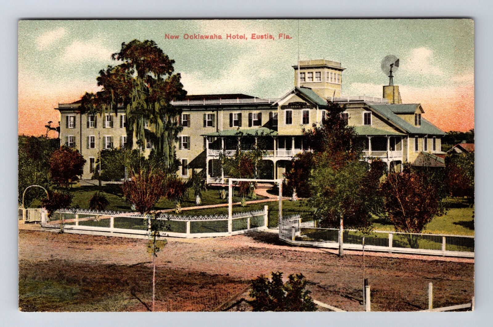 Eustis FL-Florida, New Ocklawaha Hotel Advertising, Antique, Vintage Postcard