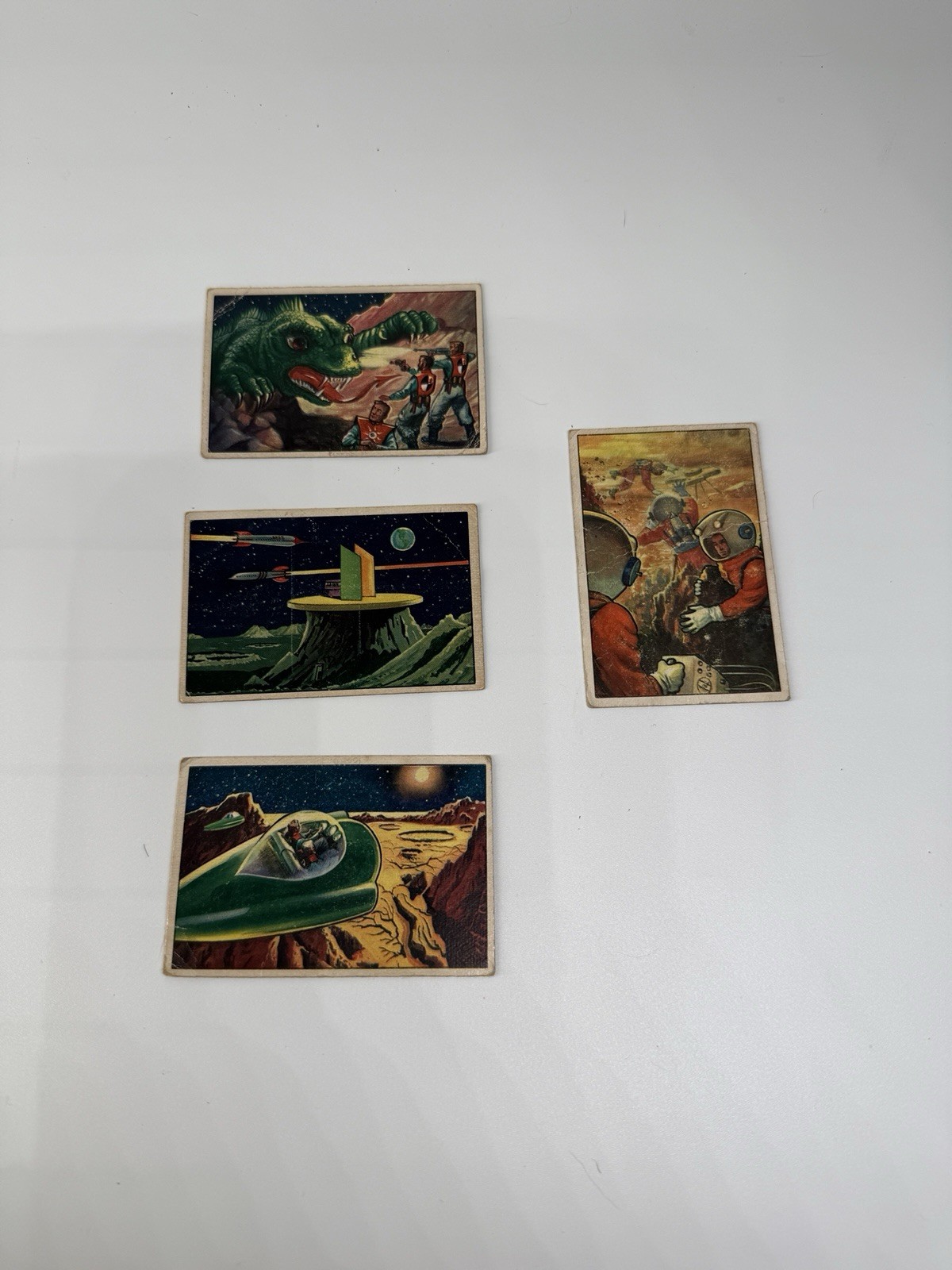 1951 Bowman Jets Rockets Spacemen Trading Cards Lot of 4 #15 26 30 31 Vintage 1951 Bowman Jets Rockets Spacemen Trading Cards Lot of 4 #15 26 30 31 Vintage